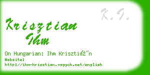 krisztian ihm business card